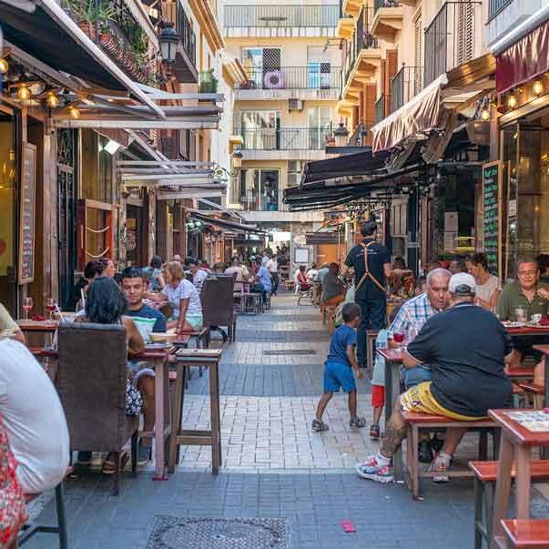 Benidorm Old Town restaurant street