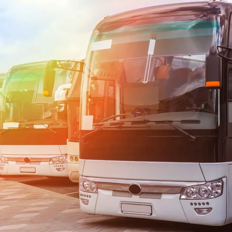 Coaches ready for airport transfers