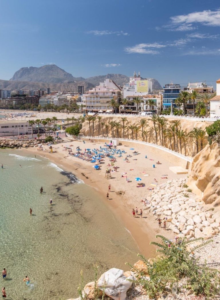 Mal Pas beach beside Benidorm Old Town
