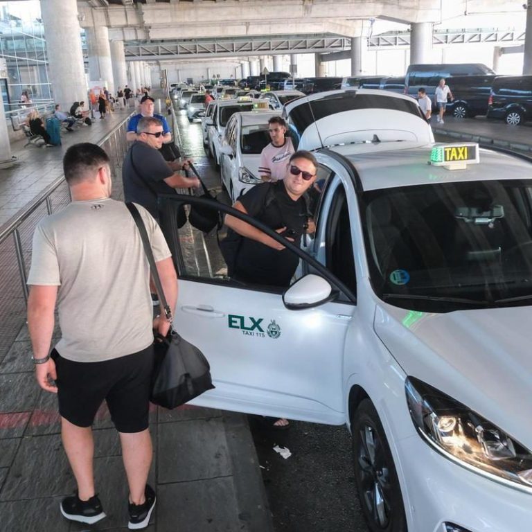 Taxi pickup outside Alicante Airport